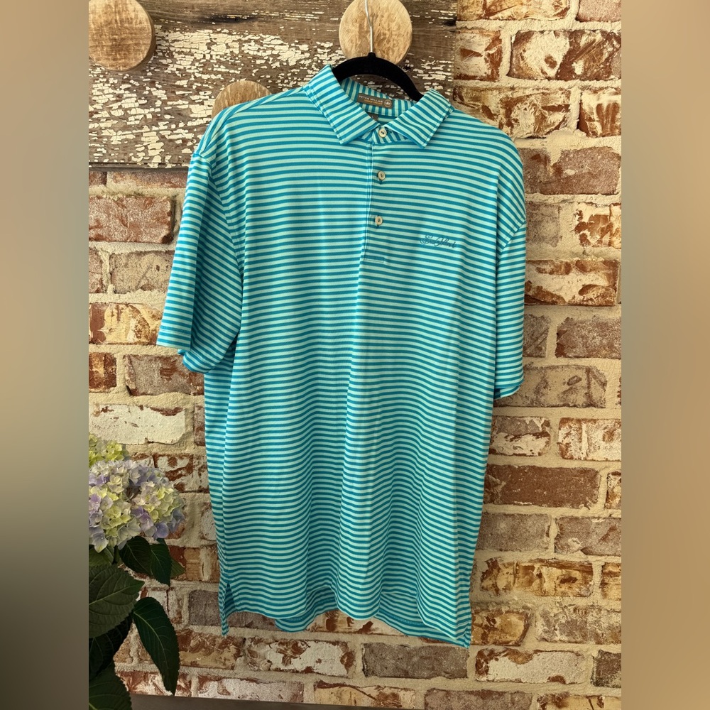 Peter Millar Summer Comfort Sea Island Golf Shirt. Large. Like new.